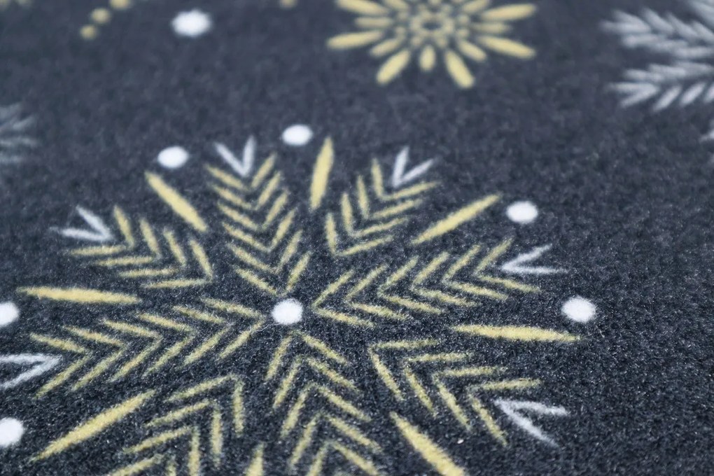 Rohožka vianočná Snehové vločky so sobmi, 40x60, viacfarebná, Mercury Flooring