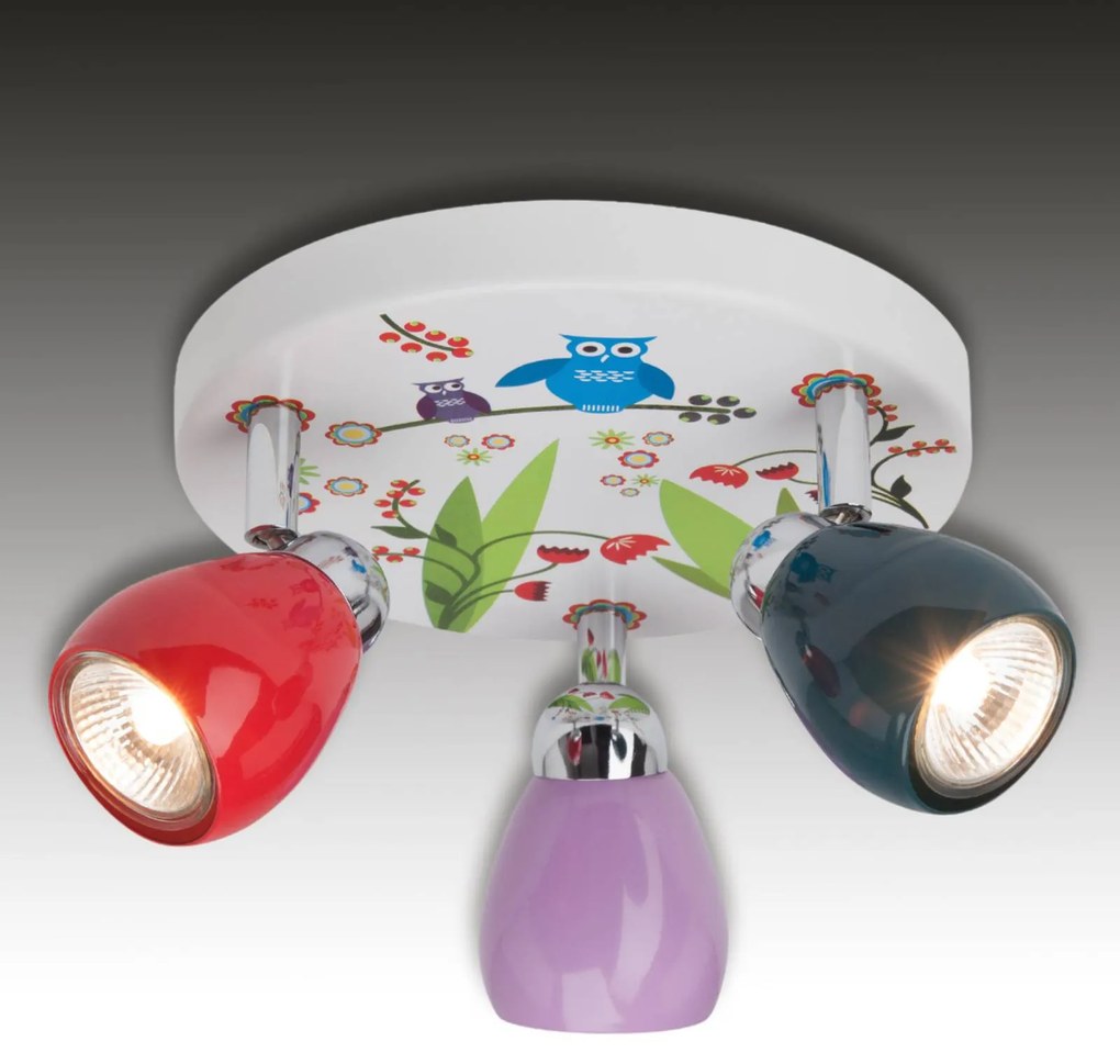 Stropné LED svietidlo Birds, 3-plameňové