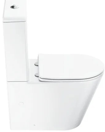 Ravak X01872 - WC kombi bez oplachového okraja so sedátkom SoftClose ELEGANT keramika/biela
