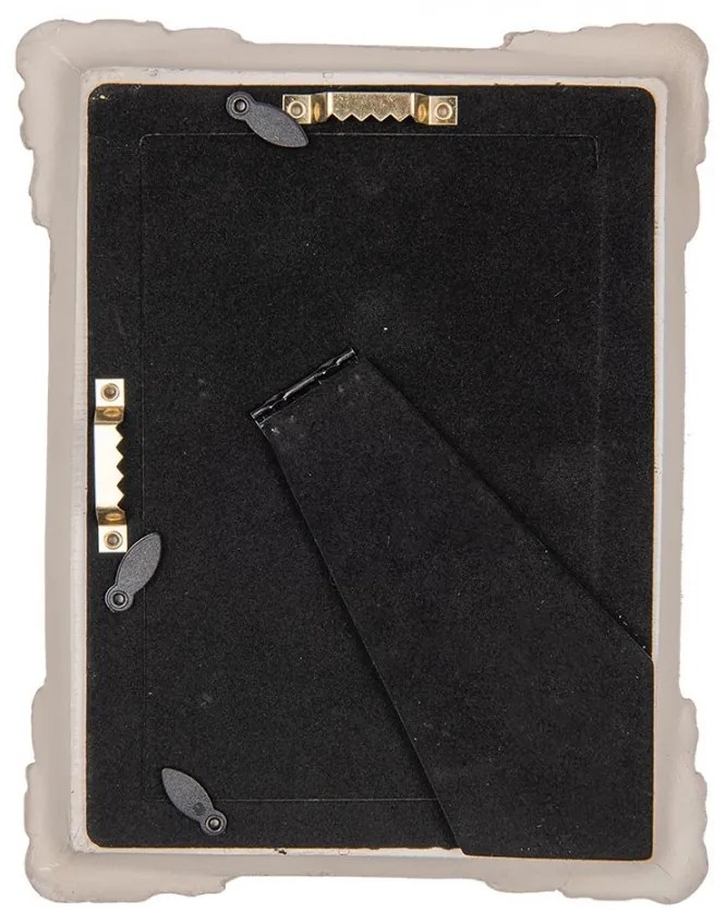 Béžový antik fotorámik zdobený ružami Rose - 17*3*21 cm / 10*15 cm