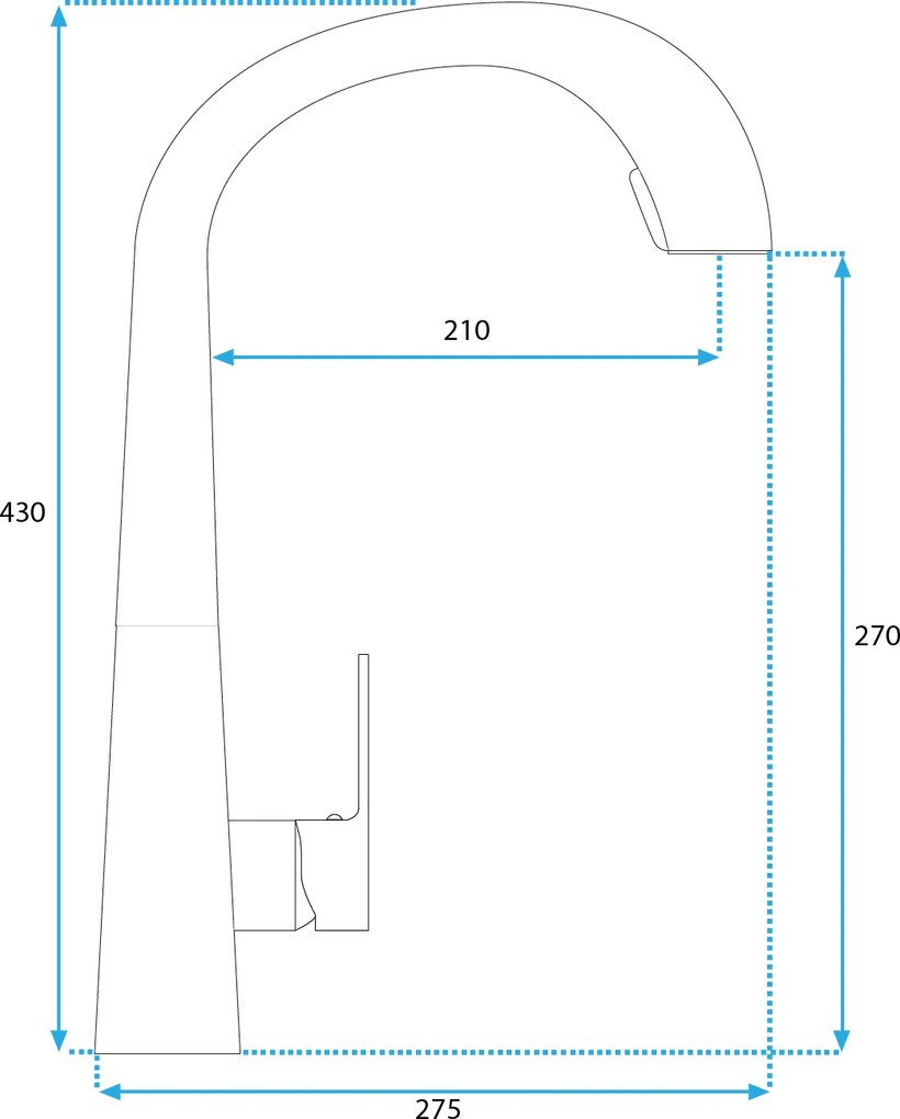 Rea Ross, stojanková drezová batéria h-430, oceľová, REA-B5314