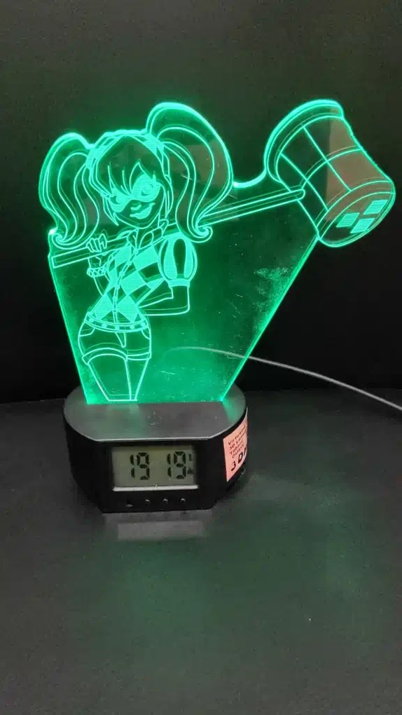 3Dmix 3DL-SMRT038 – 3D LED nočná lampa - Harley Quinn (Smart)