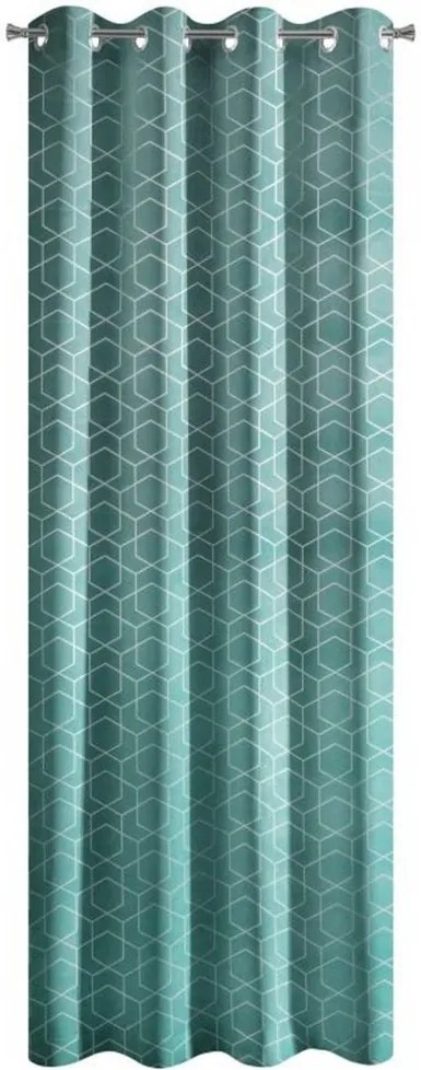Hotový jednofarebný záves s geometrickou potlačou 135 x 250 cm
