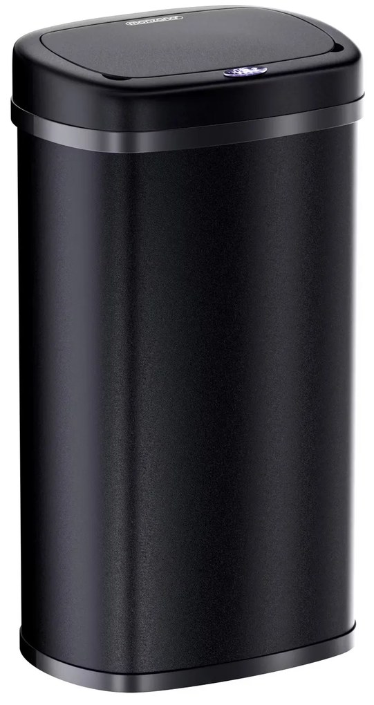 InternetovaZahrada Bezdotykový hranatý odpadkový kôš s USB 58l - čierny