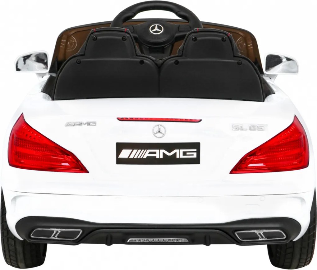 Ramiz Elektrické detské auto Mercedes Benz AMG SL65 S biele + diaľkové ovládanie