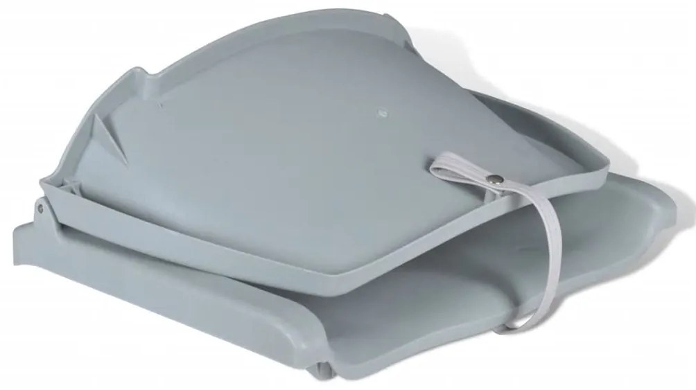 Sedadlo do člna, sklápacie operadlo bez vankúša sivé 48x51x41cm