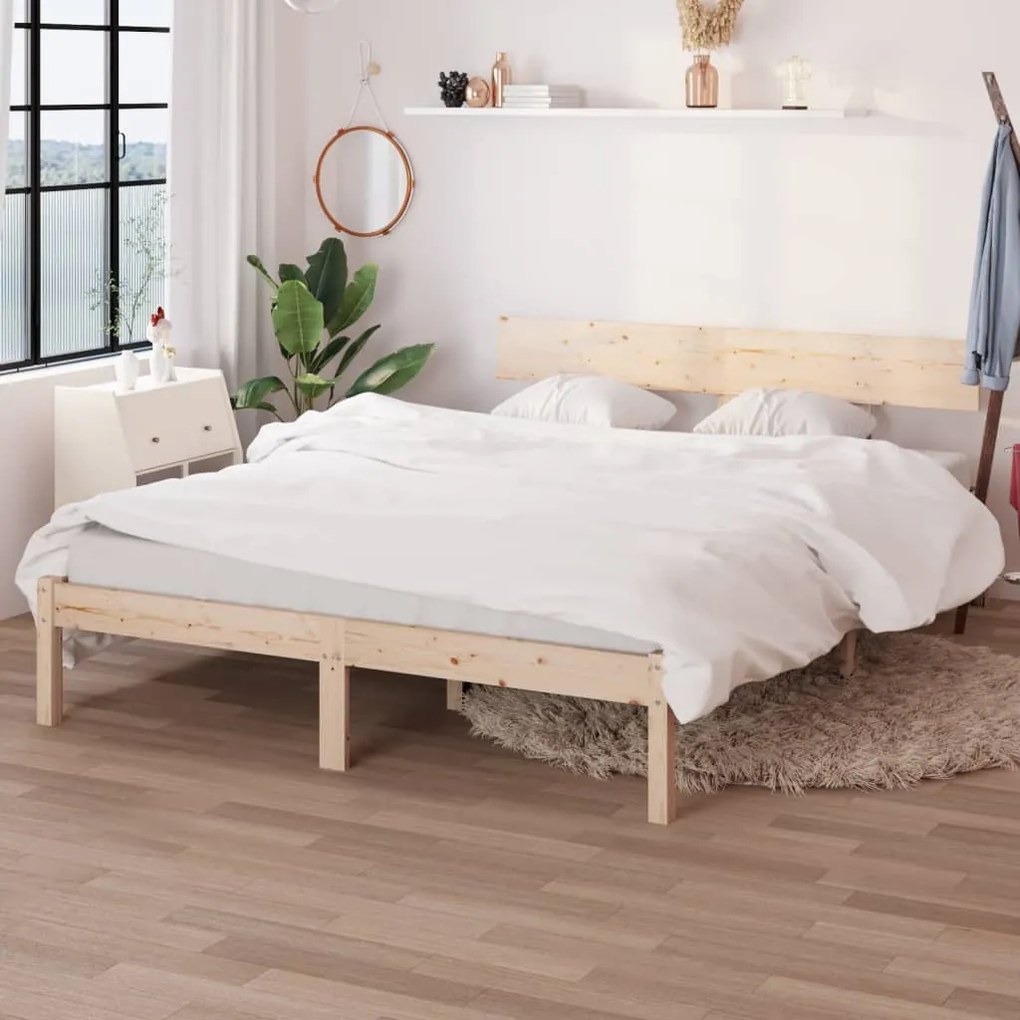 vidaXL Rám postele z borovicového dreva 150x200 cm UK manželská