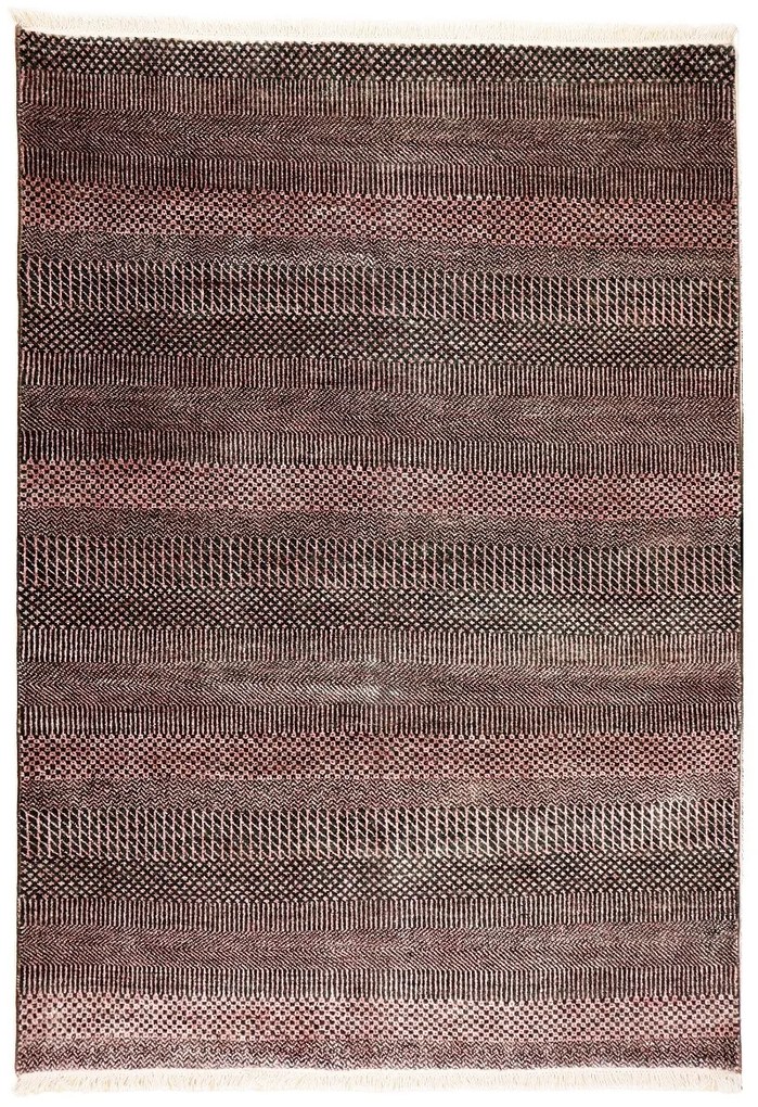 Diamond Carpets koberce Ručne viazaný kusový koberec Diamond DC-MCN Black / rust - 120x170 cm