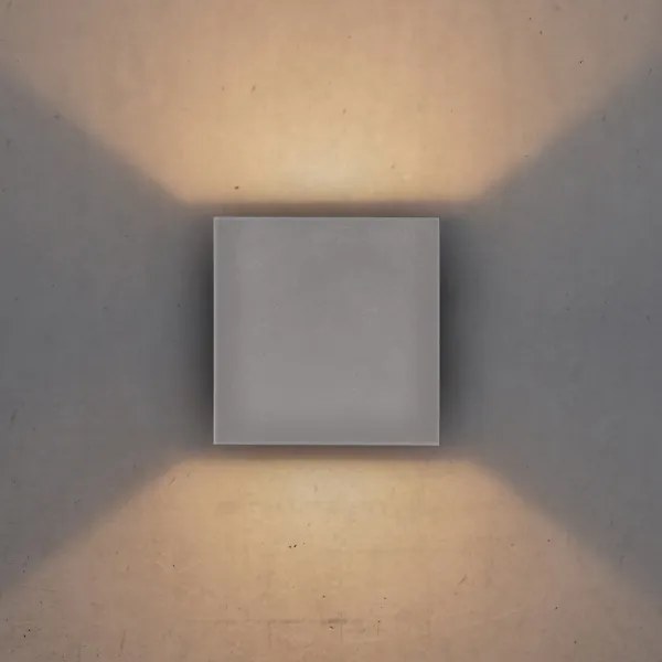 Brilagi - LED Vonkajšie nástenné svietidlo CUBE LED/6W/230V šedá IP54