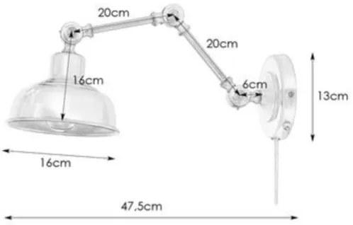 Markslöjd 108115 - Nástenné svietidlo GRIMSTAD 1xE27/60W/230V