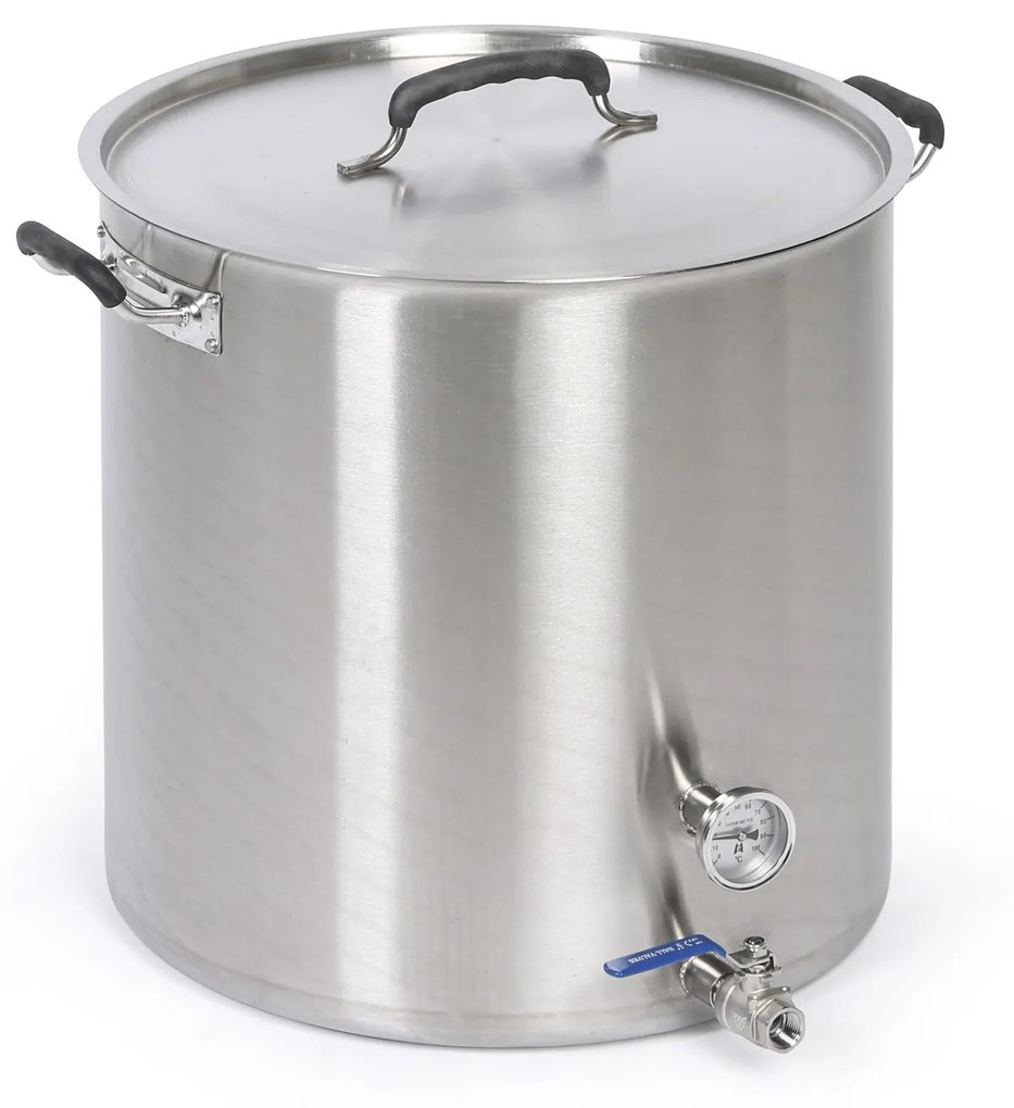 Nerezový hrniec s výpustným ventilom, 450 x 450 mm, 71 l