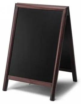 Reklamná kriedová tabuľa A, tmavohnedá, 81 x 55 cm