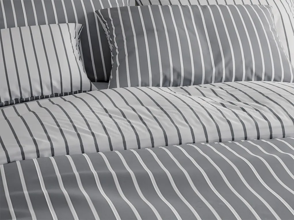 Obliečky z Renforcé bavlny CAPRIVI sivé hotelová kapsa Rozmer obliečky: 70 x 90 cm | 140 x 200 cm