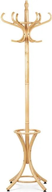 Drevený stojanový vešiak s držiakom dáždnikov, buk