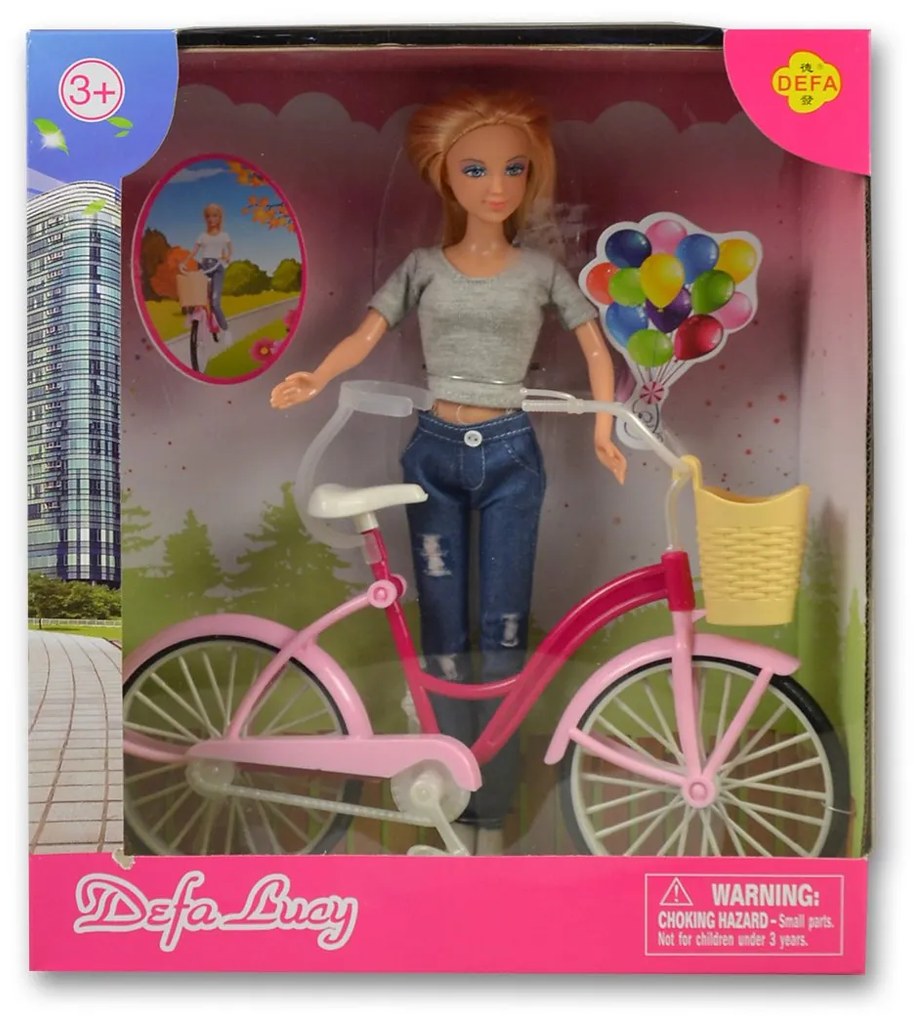 Corbi toys Bábika s bicyklom