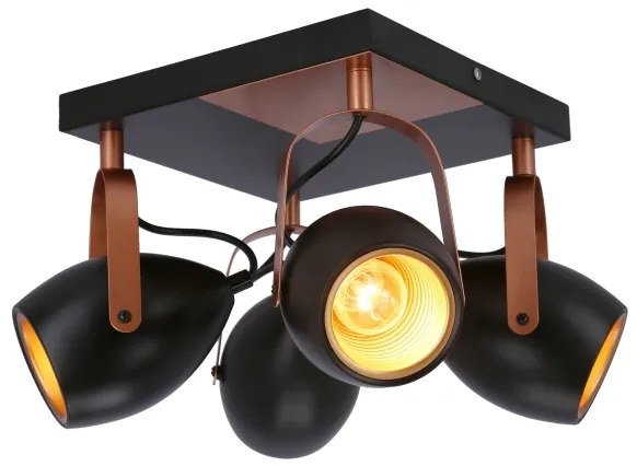 Bodové svietidlo ANICA 4xE14/40W/230V čierna/medená