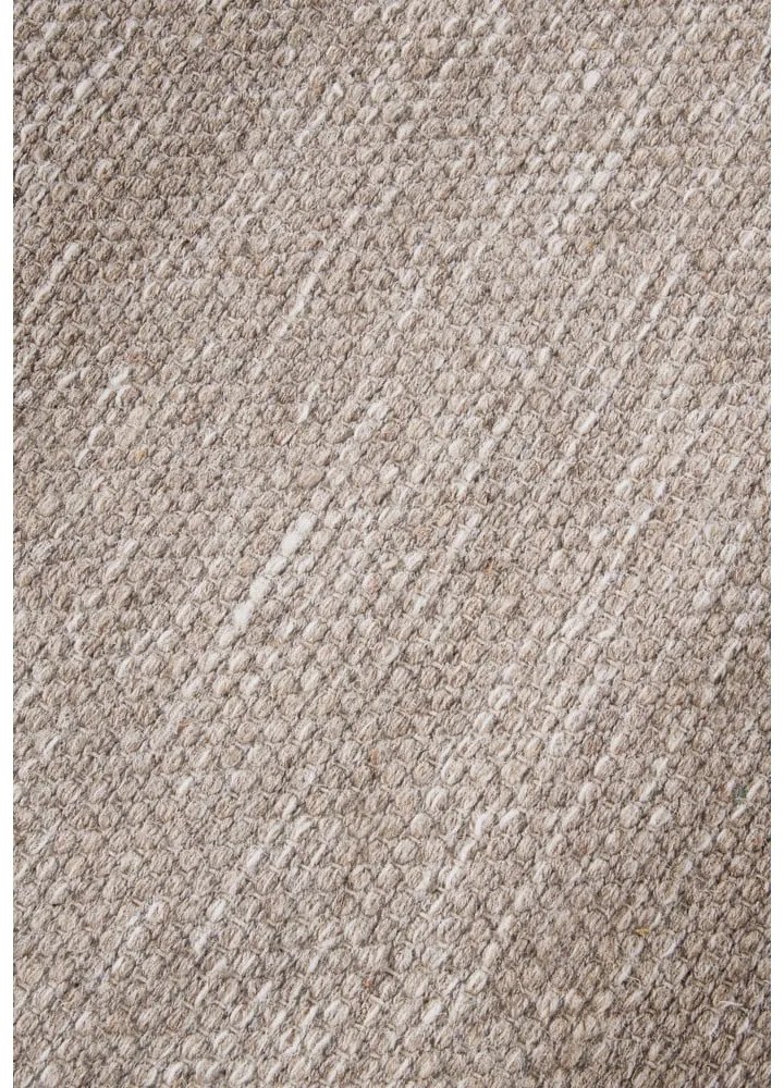 Béžový ručne tkaný behúň s prímesou vlny 80x200 cm Pradesh Linen White – Elle Decoration