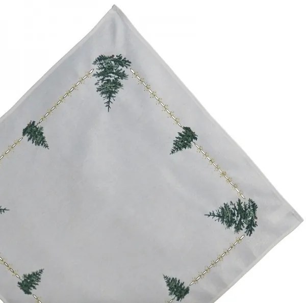 Obrus Jedlička s lurexovou výšivkou 85x85 cm