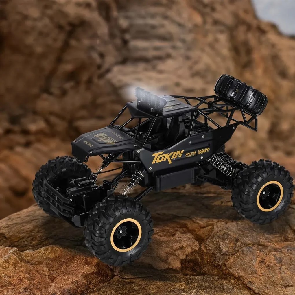 KIK RC Rock Crawler 1:12 4WD kovové 2.4 GHz diaľkovo ovládané terénne auto čierne