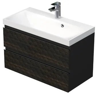 Kúpeľňová skrinka s umývadlom SAT Cube Way 80x47,5x40 cm hnedá mat CUBE3D802ZH, 1 ks