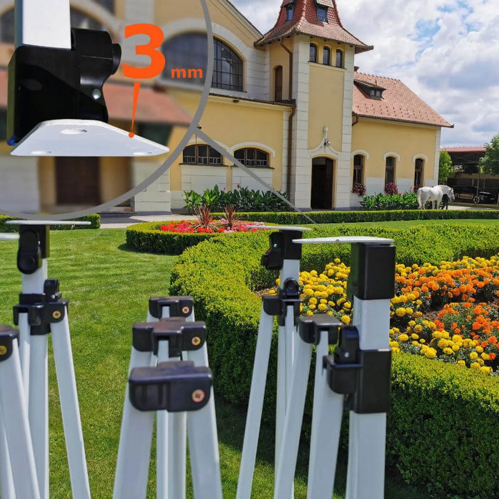 BRIMO Skladací altánok 3x3 m na Oslavy: Nepremokavá Ochrana a Bleskové Zloženie - s 3 stenami - Béžová 9