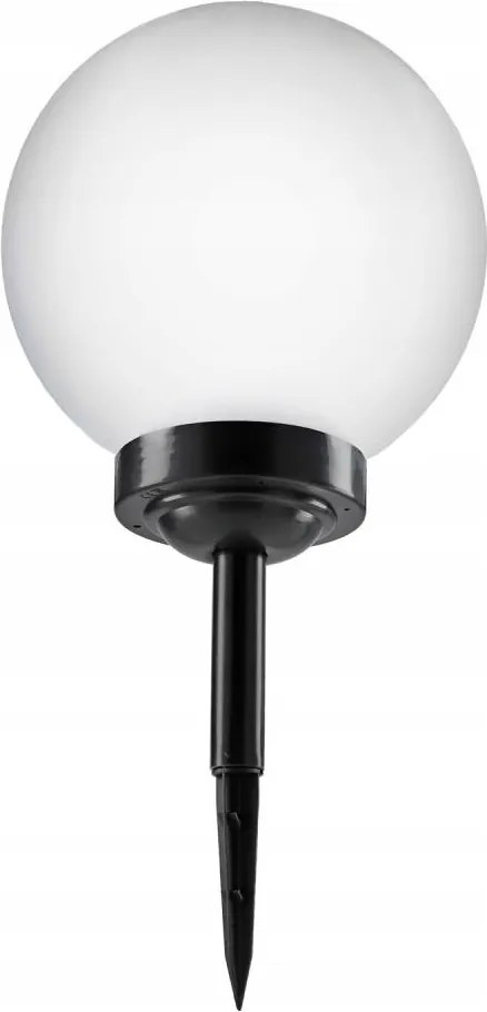 LED solárna lampa LED/1,2V 6500K 200 mAh pr. 25 cm IP44 biela/čierna