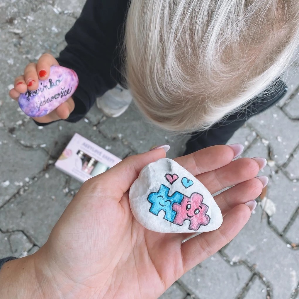 Akrylové farby na kamienky Cadence, súprava 6 ks a akrylový lak, 25 ml - pastelové