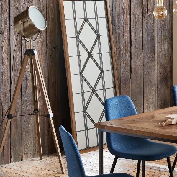 Atmosphera - Stojacia lampa EBOR 1xE27/25W/230V borovica/mosadz