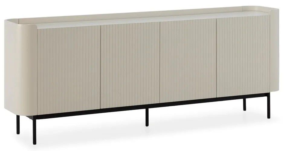 Krémovobiela komoda 200x80x40 cm Willa – MOME