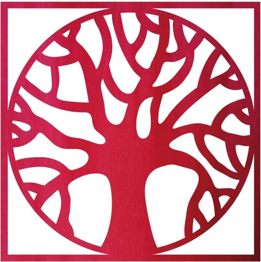 Drevený obraz na stenu strom v kruhu - POCCITT: Prírodná preglejka - Topoľ natural Rozmer 40 cm 4032-56788 PR0384-A plywood