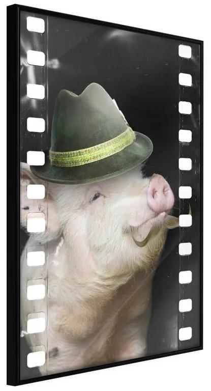 Plagát v ráme-Dressed Up Piggy
