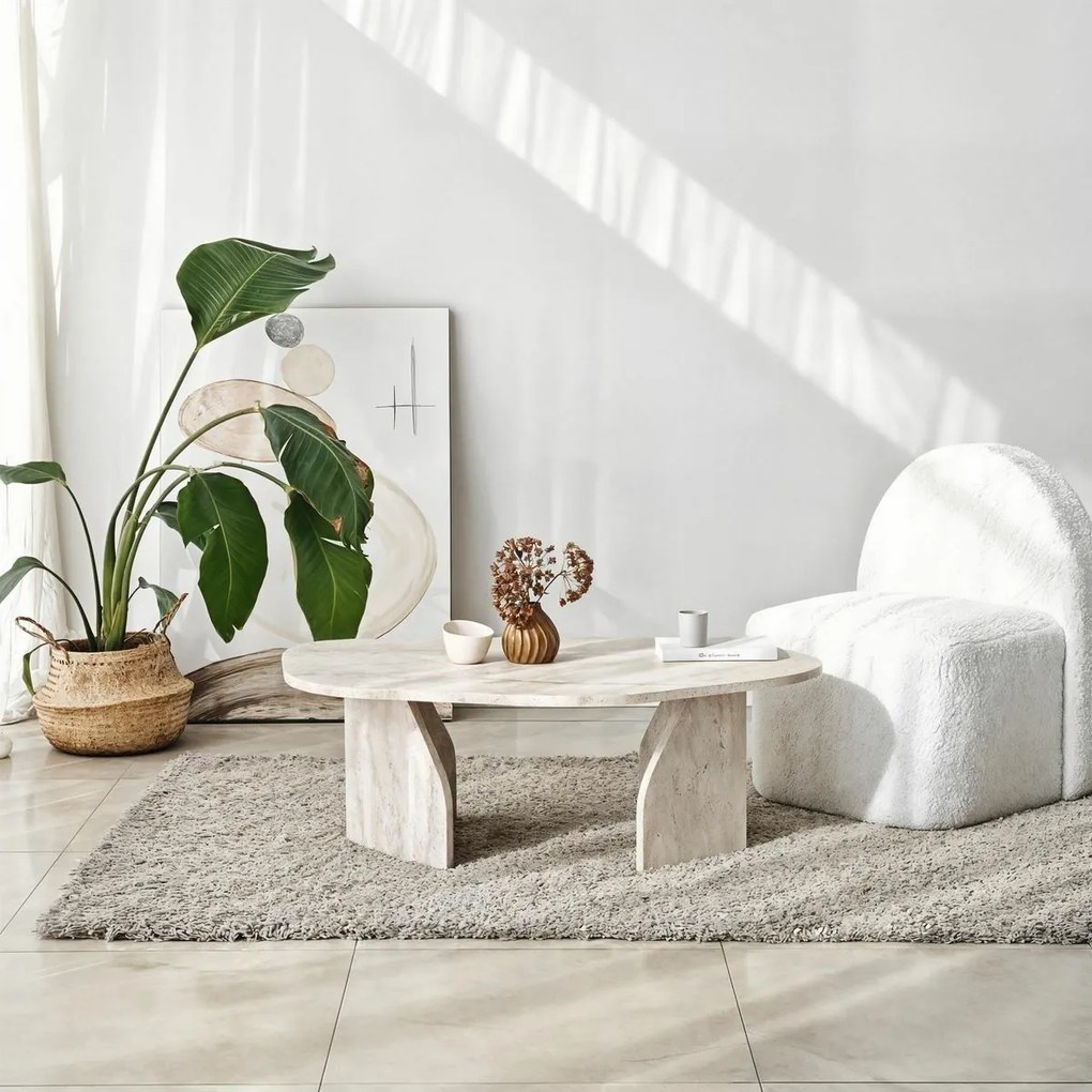 Konferenčný stolík Rock Travertine