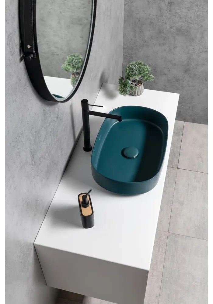 Matne čierna stojančeková umývadlová batéria Solaris – Sapho