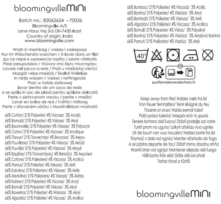 Detská deka z recyklovanej bavlny 130x160 cm Memmo – Bloomingville Mini