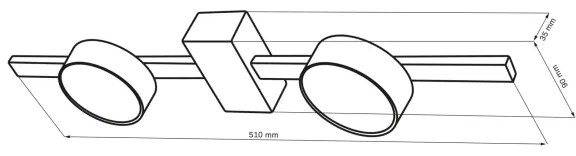 LED Stropné svietidlo JOY 2xGX53/6W/230V čierna