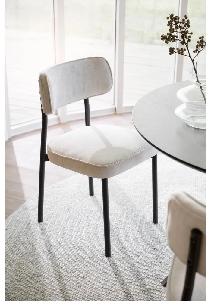 Bielo-béžové jedálenské stoličky v súprave 2 ks Paisley - Rowico