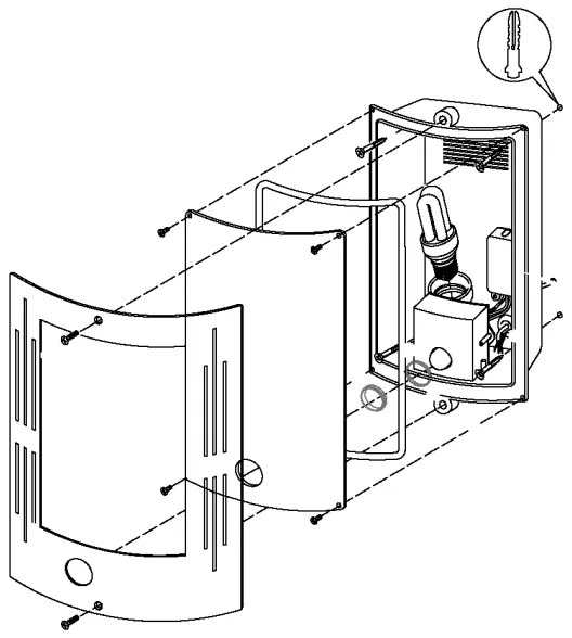EGLO 88144 - Senzorové vonkajšie nástenné svietidlo CITY 1xE27/15W/230V IP44