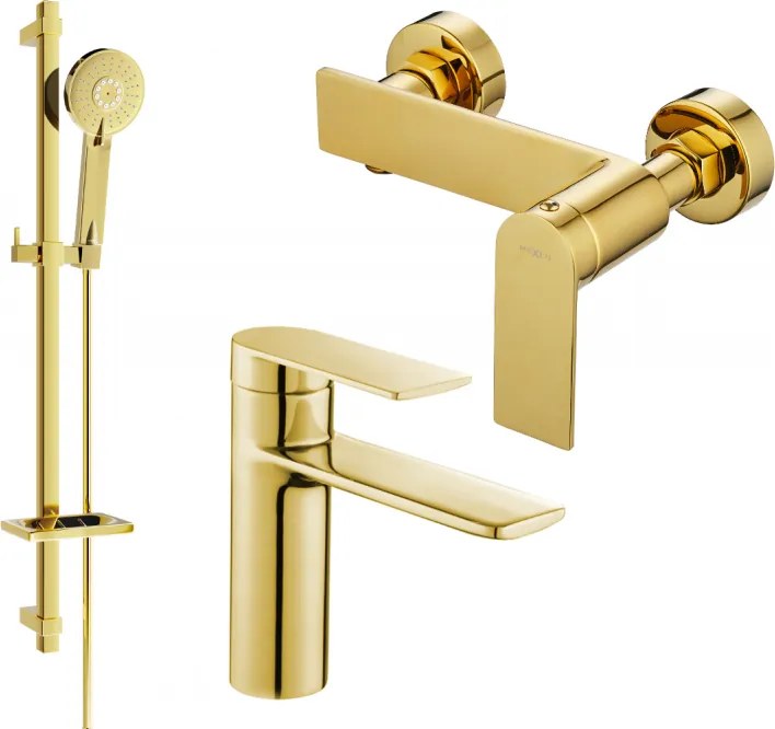 Mexen Zero DQ40 sprchová sada, zlatá - 71104DQ40-50