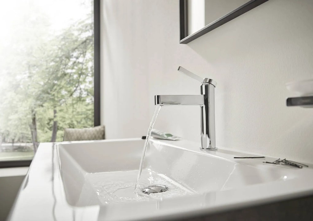 Hansgrohe Finoris, umývadlová batéria 110, s výpustom Push-Open, CoolStart, EcoSmart, chrómová, HAN-76024000