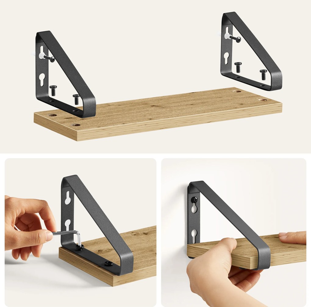 Nástenné police TAYLOR ARTISAN sada 3ks