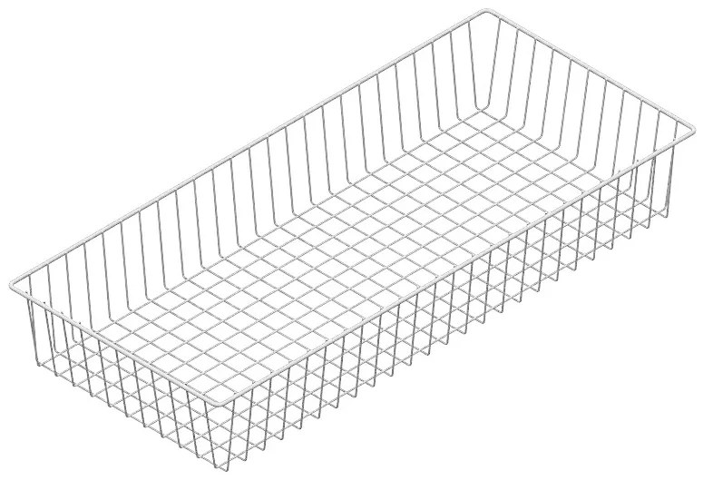 Drôtený policový kôš ELEMENT SYSTEM, 800 x 350 mm, biely