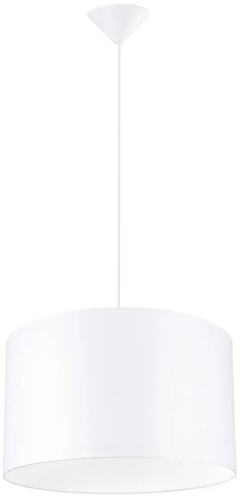 Závesné svietidlo Nova, 1x biele textilné tienidlo, (fi 40 cm)