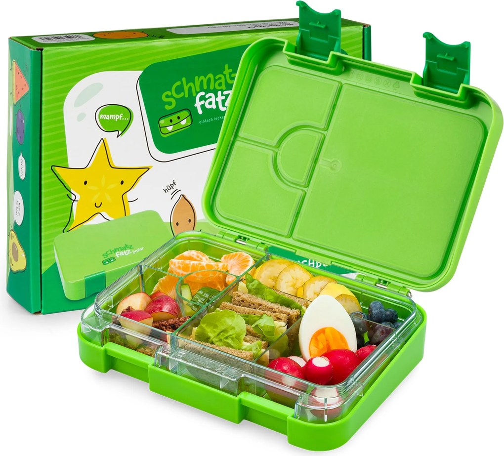 Klarstein Schmatzfatz junior desiatový box, 6 priehradiek, 21,3 x 15 x 4,5 cm, bez BPA