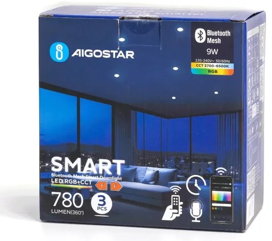 Aigostar-SADA 3x LED RGBW Stm. podhľ. svietidlo MESH 9W/230V 2700K-6500K pr.14,5cm