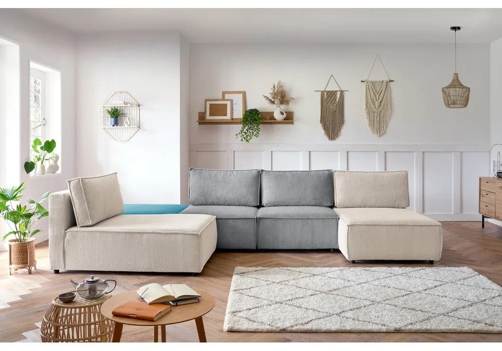 Menčestrová rohová pohovka (variabilná) Nihad modular – Bobochic Paris