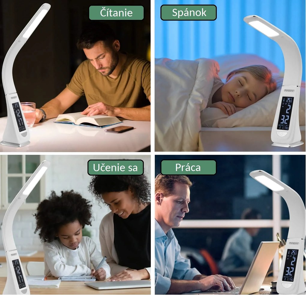 Monzana Stolová LED lampa biela