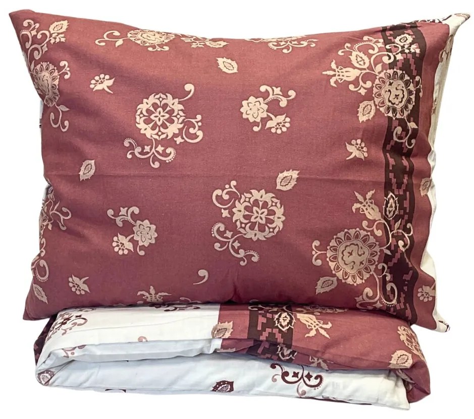 Obliečky flanelové Carmela ružová 200x140cm+90x70cm TiaHome