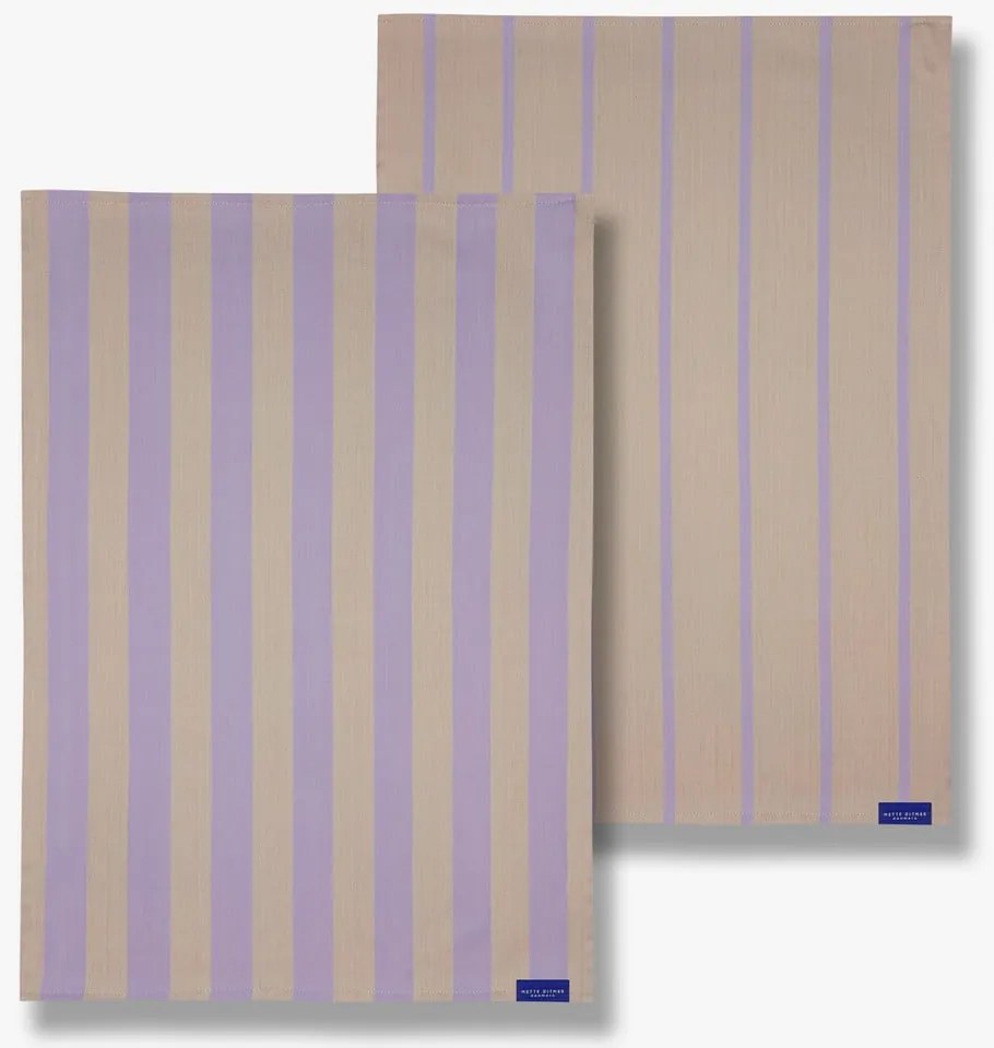 Bavlnené utierky v súprave 2 ks 50x70 cm Stripes – Mette Ditmer Denmark