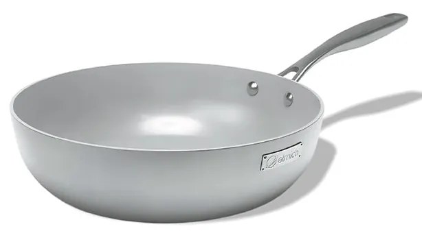 Elmich Nepriľnavá nerezová Wok panvica Tria Ceramic s keramickým povrchom Ø 24 cm
