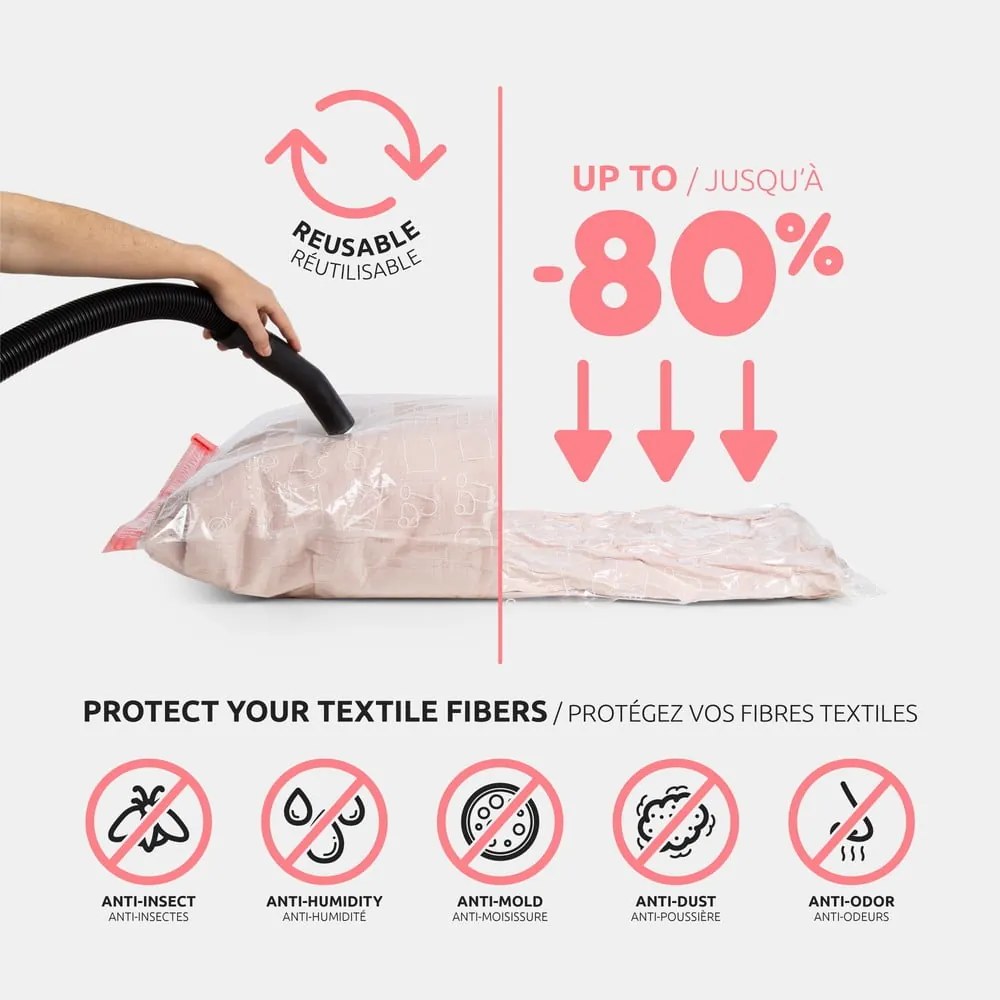 Vákuové vrecia v súprave 2 ks Premium Valve L – Compactor